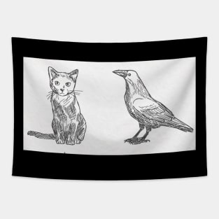 Cat and Crow Tapestry