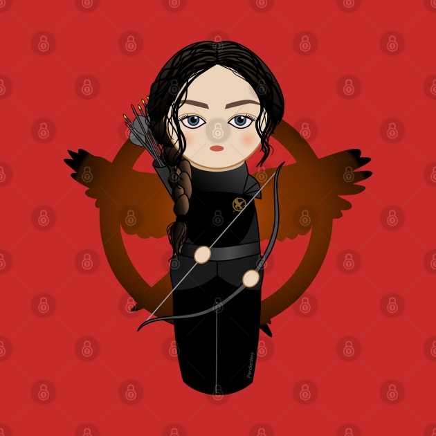 Kokeshi Katniss by Pendientera