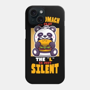 Flat Stomach Cute Panda Burger Phone Case