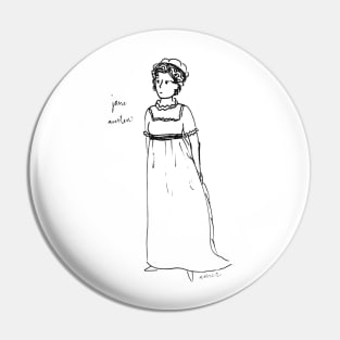 Inky Jane Austen Pin