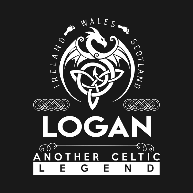 Logan Name T Shirt - Another Celtic Legend Logan Dragon Gift Item by harpermargy8920