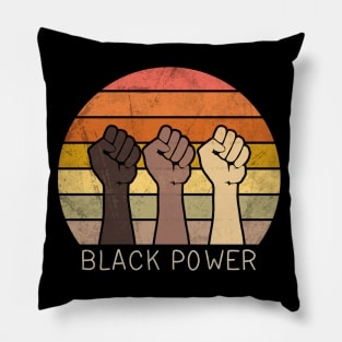 Black Power Fists Pillow