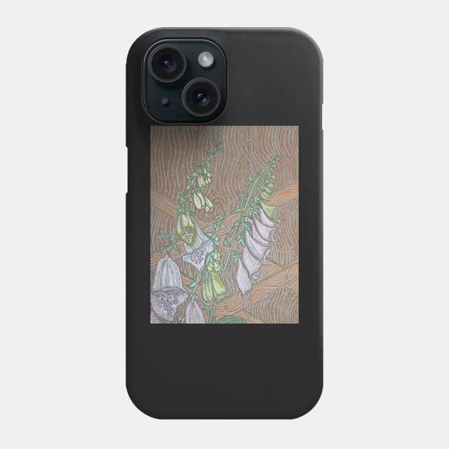 Foxgloves & Trellis Phone Case by MagsWilliamson