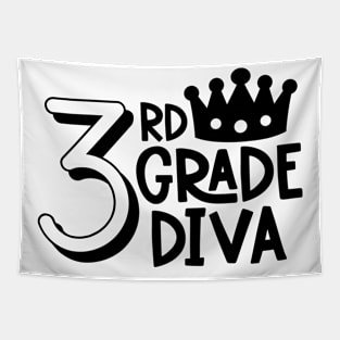 3rd Grade Diva Queen Girls Back to School Tapestry