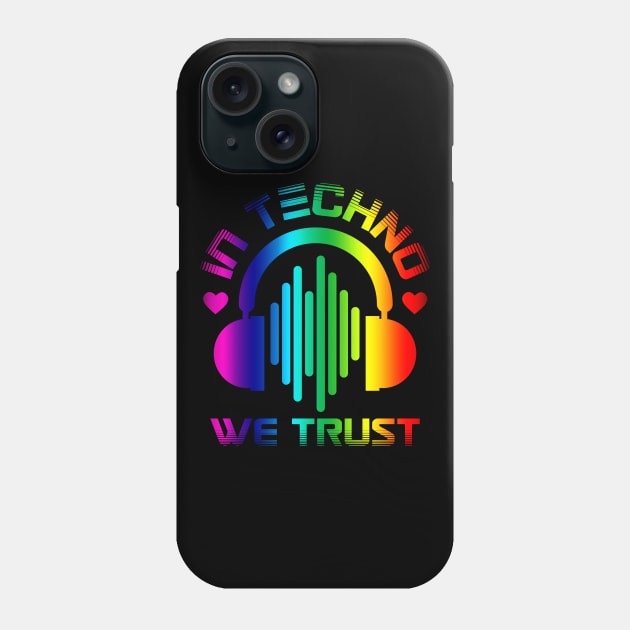 In Techno We Trust Phone Case by andantino