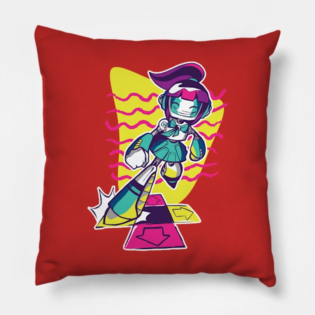 Dancing Robot Gamer Pillow by FelippaFelder