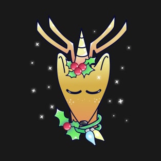 Adorable Christmas Unicorn Deer T-Shirt