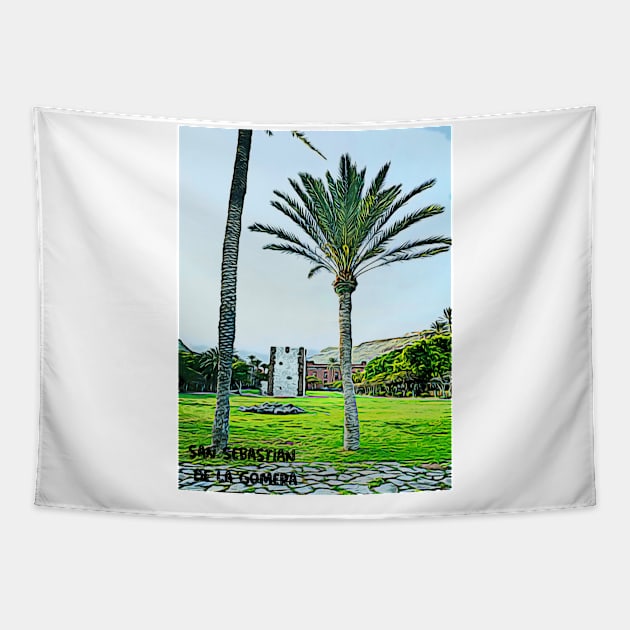 San Sebastian De La Gomera Canary Islands Tapestry by lagomeratravel