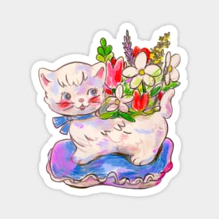 cat planter Magnet