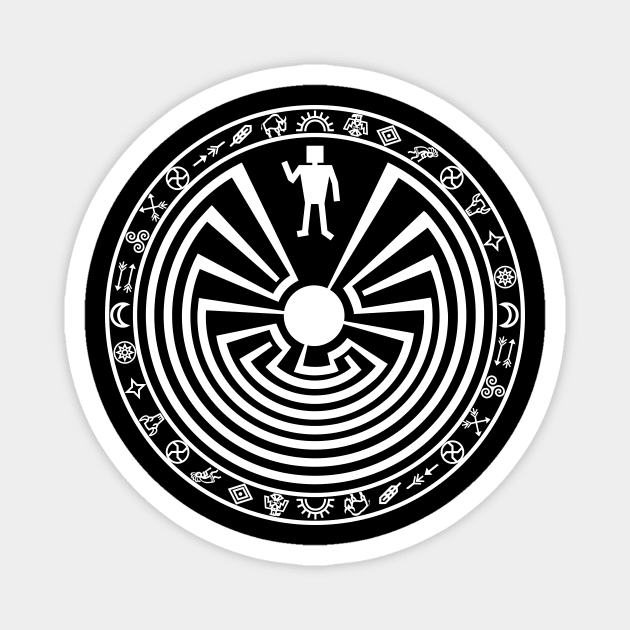 Man in the Maze [white] Magnet by PeregrinusCreative