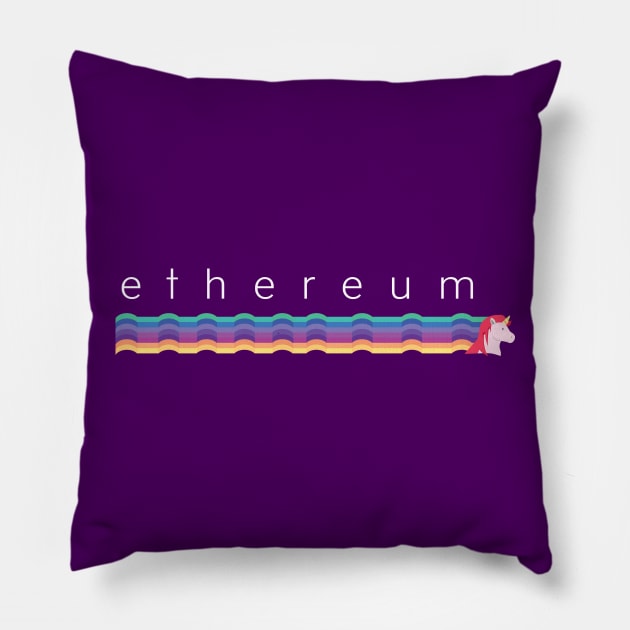 Ethereum unicorn Pillow by mangobanana