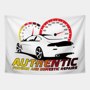 Authentic Auto Color Logo Front and Back Tapestry