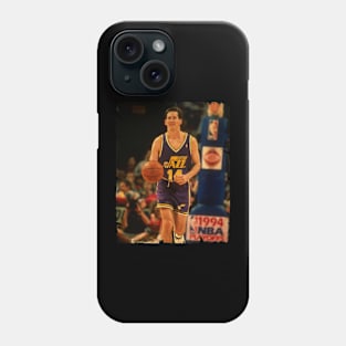 Jeff Hornacek - Vintage Design Of Basketball Phone Case