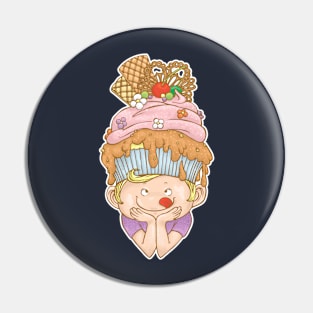 Cupcake on Top of My Head Pin