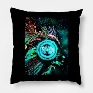 Cyberpunk Celestial Being Pillow