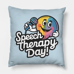 Speech Therapy Day Celebration Design Pillow