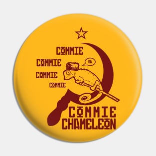 Commie Chameleon (red) Pin