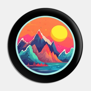 Mountain Reverie Colorful Pin