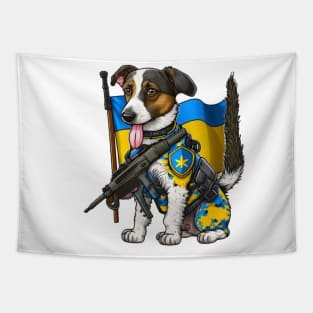 Dog ukrainian soldier Tapestry