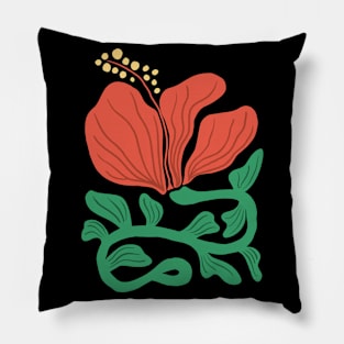 Abstract Hibiscus Pillow