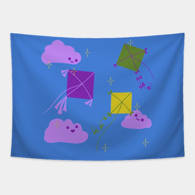 Kite in the sky Tapestry by maryglu