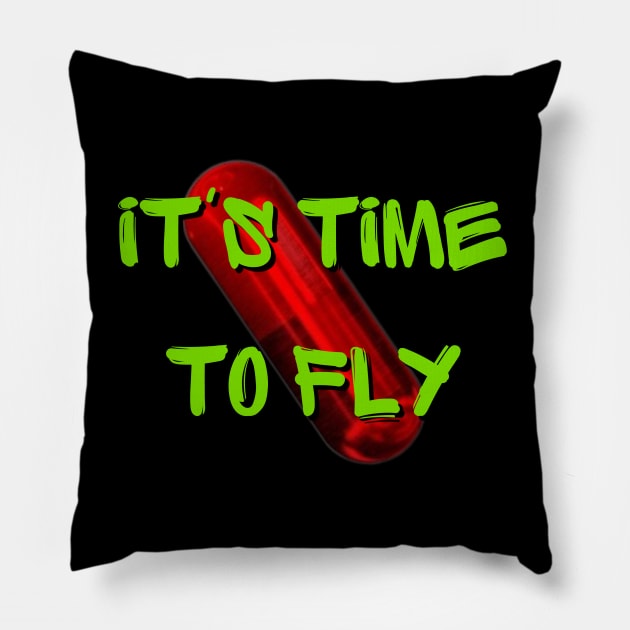 it's time to fly Pillow by Showcase arts