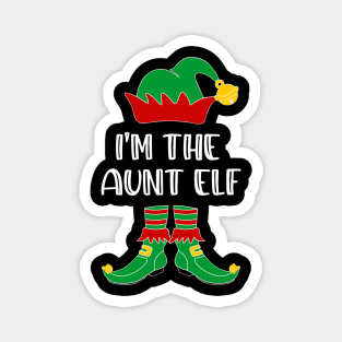 I'm The Aunt Elf Matching Family Group Christmas Magnet