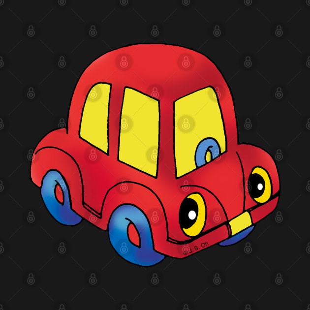 cute red car by cartoonygifts