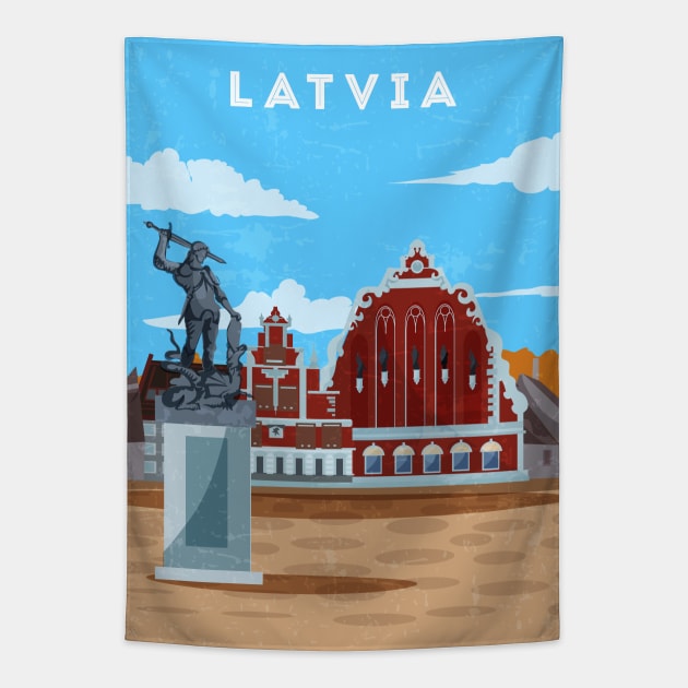 Latvia Tapestry by GreekTavern