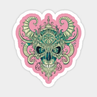 Human skull art Magnet