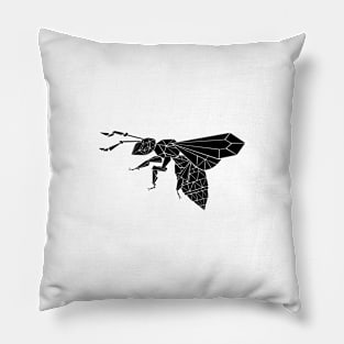 Polygonal flying bee Pillow