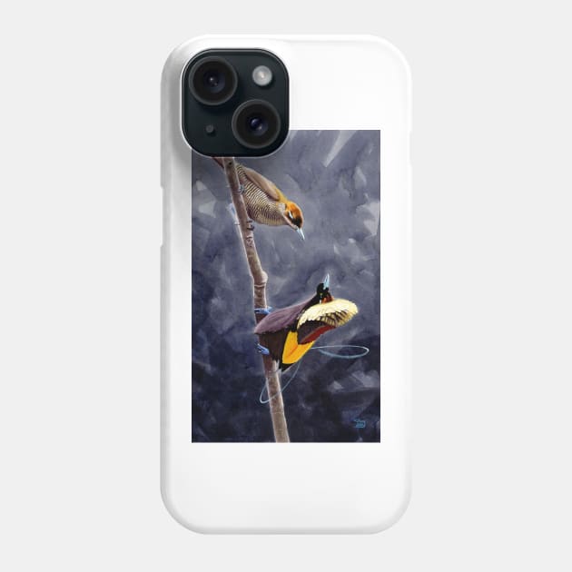 Magnificent Bird of Paradise pair Phone Case by kokayart