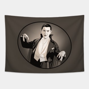 Count Dracula Portrait (Sepia) Tapestry