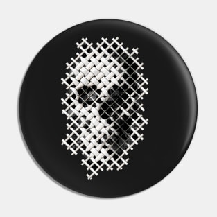 Wicker Skull Pin