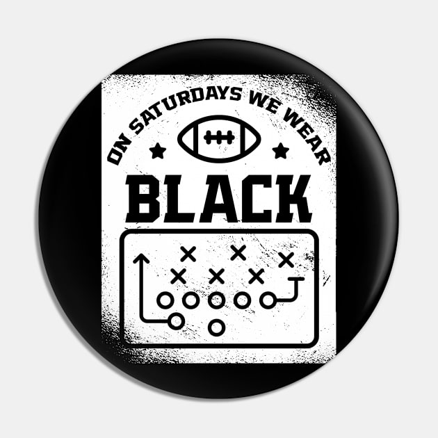 On Saturdays We Wear Black // Vintage School Spirit // Go Black Pin by SLAG_Creative