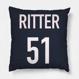 Ritter Jersey (White Text) Pillow
