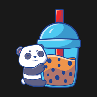 Kawaii Cute Anime Panda Otaku Japanese Bubble Boba Tea Gifts T-Shirt