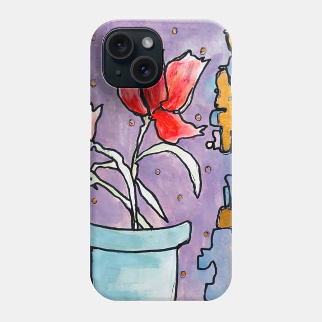 Simple flowers Phone Case by Miriam de la Paz