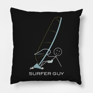 Funny Mens Windsurfing Design Pillow