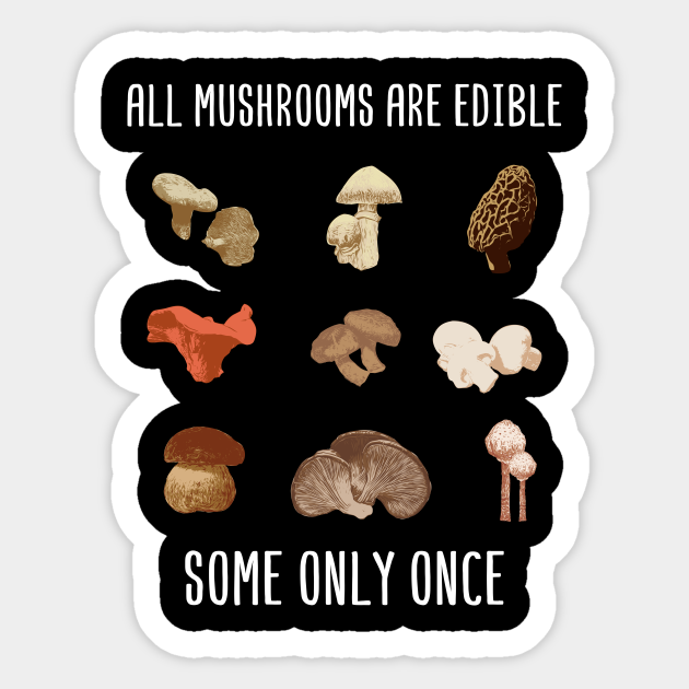 Mushroom Hunter print I Poisonous Mushrooms and Fungi - Mushroom - Sticker