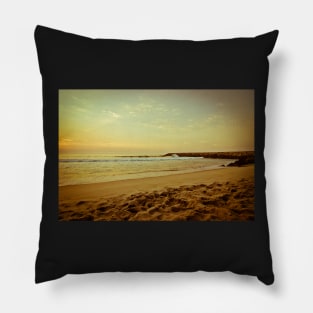 Sunset on the beach Pillow