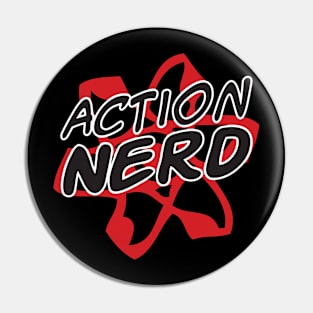 Funny Science Scientist Action Nerd Atom Blue Pin