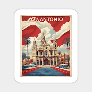 San Antonio Texas United States of America Tourism Vintage Travel Magnet