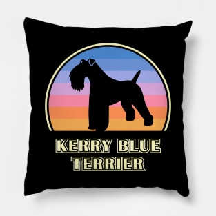 Kerry Blue Terrier Vintage Sunset Dog Pillow