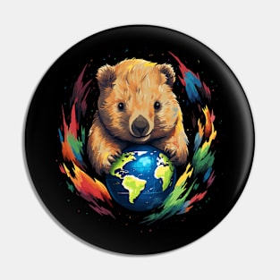 Wombat Earth Day Pin