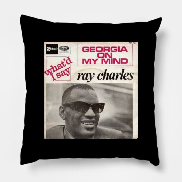 Ray Charles Pillow by brown fox