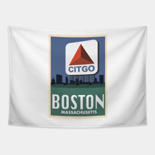 Boston Travel Poster 5 Tapestry