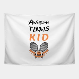 US Open Tennis Kid Racket and Ball Tapestry