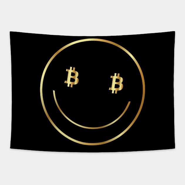 BTC Bitcoin Crypto Gifts Tapestry by Michangi