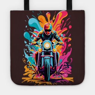 Motorcycle Retro - Vintage Motorcyclist Motorbike Tote